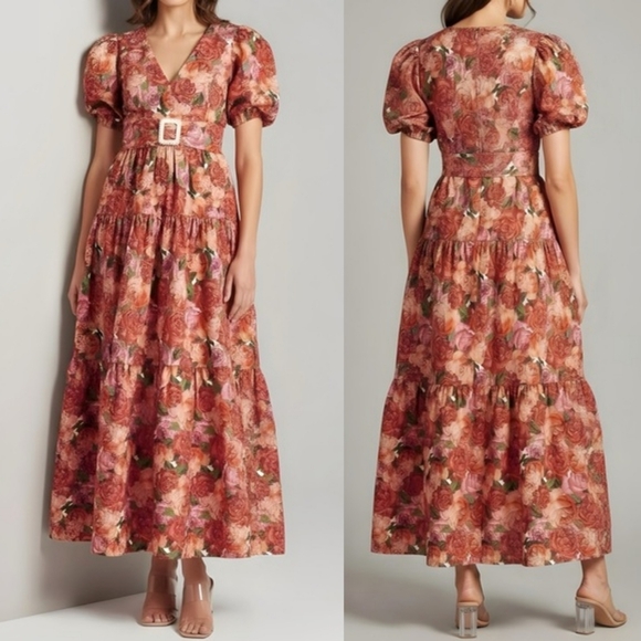 NWT Sachin & Babi Carina Belted Floral Dress - Picture 2 of 13